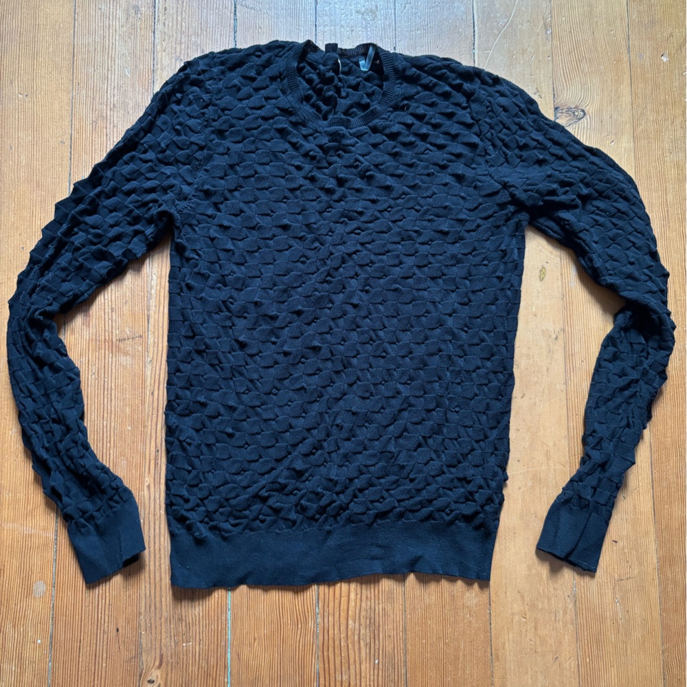 Textured Black Sweater
